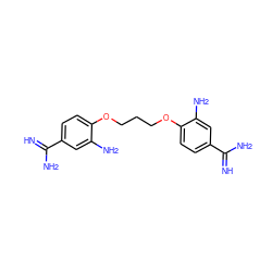 N=C(N)c1ccc(OCCCOc2ccc(C(=N)N)cc2N)c(N)c1 ZINC000001552536