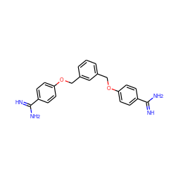 N=C(N)c1ccc(OCc2cccc(COc3ccc(C(=N)N)cc3)c2)cc1 ZINC000028972348