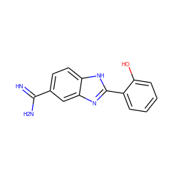 N=C(N)c1ccc2[nH]c(-c3ccccc3O)nc2c1 ZINC000006040624