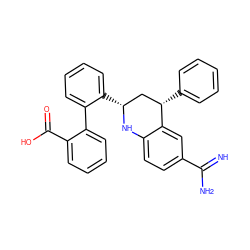 N=C(N)c1ccc2c(c1)[C@@H](c1ccccc1)C[C@@H](c1ccccc1-c1ccccc1C(=O)O)N2 ZINC000103240071