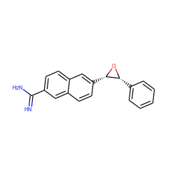 N=C(N)c1ccc2cc([C@@H]3O[C@@H]3c3ccccc3)ccc2c1 ZINC000043023621