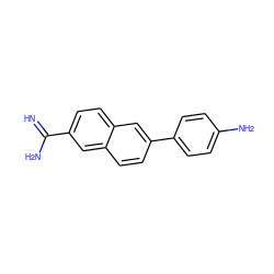 N=C(N)c1ccc2cc(-c3ccc(N)cc3)ccc2c1 ZINC000043119106