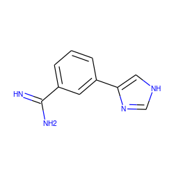 N=C(N)c1cccc(-c2c[nH]cn2)c1 ZINC000026379109