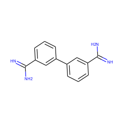 N=C(N)c1cccc(-c2cccc(C(=N)N)c2)c1 ZINC000000011924