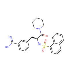 N=C(N)c1cccc(C[C@H](NS(=O)(=O)c2cccc3ccccc23)C(=O)N2CCCCC2)c1 ZINC000003834143