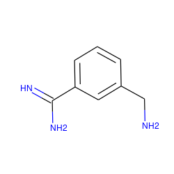 N=C(N)c1cccc(CN)c1 ZINC000002549343