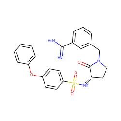 N=C(N)c1cccc(CN2CC[C@H](NS(=O)(=O)c3ccc(Oc4ccccc4)cc3)C2=O)c1 ZINC000013800270