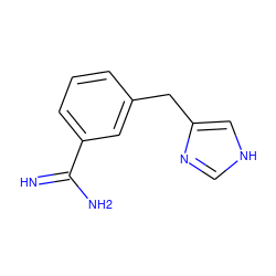 N=C(N)c1cccc(Cc2c[nH]cn2)c1 ZINC000026384485