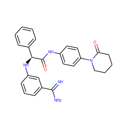 N=C(N)c1cccc(N[C@H](C(=O)Nc2ccc(N3CCCCC3=O)cc2)c2ccccc2)c1 ZINC000000596520