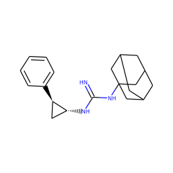 N=C(N[C@@H]1C[C@H]1c1ccccc1)NC12CC3CC(CC(C3)C1)C2 ZINC000026494112