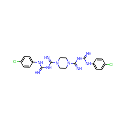 N=C(NC(=N)N1CCN(C(=N)NC(=N)Nc2ccc(Cl)cc2)CC1)Nc1ccc(Cl)cc1 ZINC000030691566