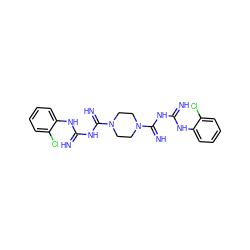 N=C(NC(=N)N1CCN(C(=N)NC(=N)Nc2ccccc2Cl)CC1)Nc1ccccc1Cl ZINC001772611794