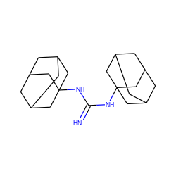 N=C(NC12CC3CC(CC(C3)C1)C2)NC12CC3CC(CC(C3)C1)C2 ZINC000026480486