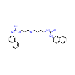 N=C(NCCCCNCCCNC(=N)Nc1ccc2ccccc2c1)Nc1ccc2ccccc2c1 ZINC000095602437