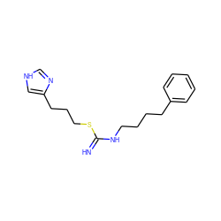 N=C(NCCCCc1ccccc1)SCCCc1c[nH]cn1 ZINC000043023713