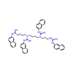 N=C(NCCCN(CCCCN(CCCNC(=N)Nc1ccc2ccccc2c1)C(=N)Nc1ccc2ccccc2c1)C(=N)Nc1ccc2ccccc2c1)Nc1ccc2ccccc2c1 ZINC000150538864