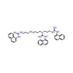 N=C(NCCCNCCCCN(CCCNC(=N)Nc1cccc2ccccc12)C(=N)Nc1cccc2ccccc12)Nc1cccc2ccccc12 ZINC000095605567