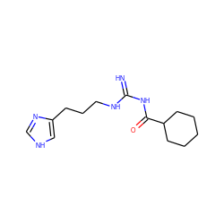 N=C(NCCCc1c[nH]cn1)NC(=O)C1CCCCC1 ZINC000045495040