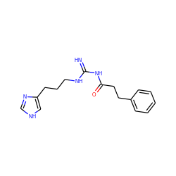 N=C(NCCCc1c[nH]cn1)NC(=O)CCc1ccccc1 ZINC000040893366