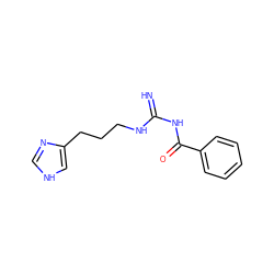 N=C(NCCCc1c[nH]cn1)NC(=O)c1ccccc1 ZINC000040476800