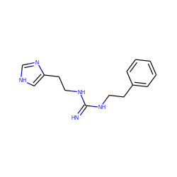 N=C(NCCc1ccccc1)NCCc1c[nH]cn1 ZINC000026740277