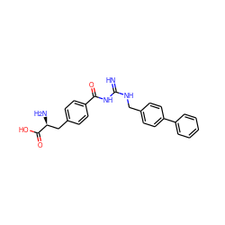 N=C(NCc1ccc(-c2ccccc2)cc1)NC(=O)c1ccc(C[C@H](N)C(=O)O)cc1 ZINC000653841626