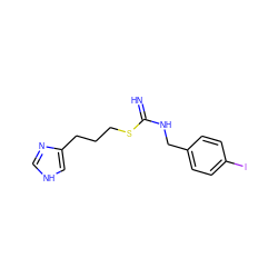 N=C(NCc1ccc(I)cc1)SCCCc1c[nH]cn1 ZINC000043119171