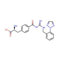 N=C(NCc1ccccc1-n1nccn1)NC(=O)c1ccc(C[C@H](N)C(=O)O)cc1 ZINC000653849859