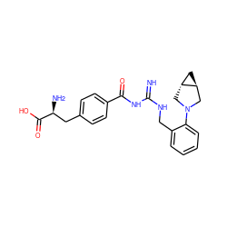 N=C(NCc1ccccc1N1C[C@@H]2C[C@H]2C1)NC(=O)c1ccc(C[C@H](N)C(=O)O)cc1 ZINC000653845435