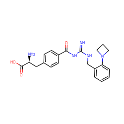 N=C(NCc1ccccc1N1CCC1)NC(=O)c1ccc(C[C@H](N)C(=O)O)cc1 ZINC000653849927