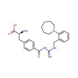 N=C(NCc1ccccc1N1CCCCCC1)NC(=O)c1ccc(C[C@H](N)C(=O)O)cc1 ZINC000653852805