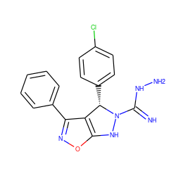 N=C(NN)N1Nc2onc(-c3ccccc3)c2[C@@H]1c1ccc(Cl)cc1 ZINC000473124771