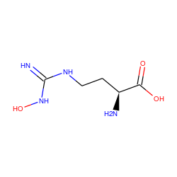 N=C(NO)NCC[C@H](N)C(=O)O ZINC000002244322