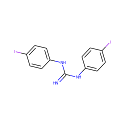 N=C(Nc1ccc(I)cc1)Nc1ccc(I)cc1 ZINC001772601727