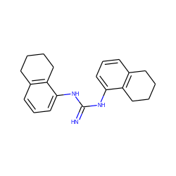 N=C(Nc1cccc2c1CCCC2)Nc1cccc2c1CCCC2 ZINC000013733802