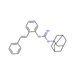 N=C(Nc1ccccc1/C=C/c1ccccc1)NC12CC3CC(CC(C3)C1)C2 ZINC000026493864