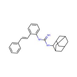 N=C(Nc1ccccc1/C=C/c1ccccc1)NC1C2CC3CC(C2)CC1C3 ZINC000026490712