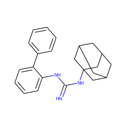 N=C(Nc1ccccc1-c1ccccc1)NC12CC3CC(CC(C3)C1)C2 ZINC000026493867