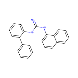 N=C(Nc1ccccc1-c1ccccc1)Nc1cccc2ccccc12 ZINC000026490783