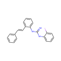 N=C(Nc1ccccc1I)Nc1ccccc1/C=C/c1ccccc1 ZINC000026478676