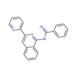 N=C(Nc1nc(-c2ccccn2)cc2ccccc12)c1ccccc1 ZINC000005933997