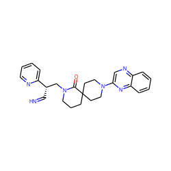 N=C[C@@H](CN1CCCC2(CCN(c3cnc4ccccc4n3)CC2)C1=O)c1ccccn1 ZINC000169694411