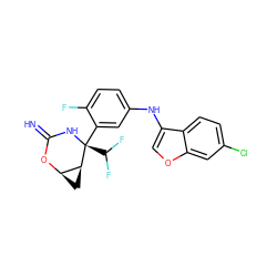 N=C1N[C@@](c2cc(Nc3coc4cc(Cl)ccc34)ccc2F)(C(F)F)[C@H]2C[C@H]2O1 ZINC000473213498