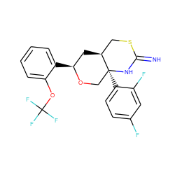 N=C1N[C@@]2(c3ccc(F)cc3F)CO[C@@H](c3ccccc3OC(F)(F)F)C[C@H]2CS1 ZINC001772629212