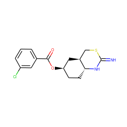 N=C1N[C@@H]2CC[C@@H](OC(=O)c3cccc(Cl)c3)C[C@H]2CS1 ZINC000473131289