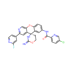 N=C1N[C@]2(CCO1)c1cc(NC(=O)c3ccc(Cl)cn3)ccc1Oc1cnc(-c3ccnc(F)c3)cc12 ZINC001772573224