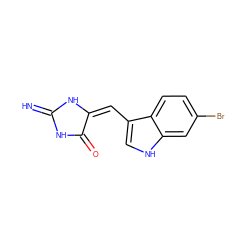 N=C1NC(=O)/C(=C\c2c[nH]c3cc(Br)ccc23)N1 ZINC000096937896