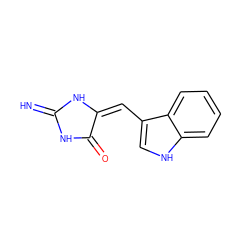 N=C1NC(=O)/C(=C\c2c[nH]c3ccccc23)N1 ZINC000038813133