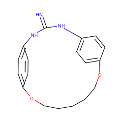 N=C1Nc2ccc(cc2)OCCCCCOc2ccc(cc2)N1 ZINC000013780638