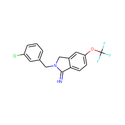 N=C1c2ccc(OC(F)(F)F)cc2CN1Cc1cccc(Cl)c1 ZINC000028948577